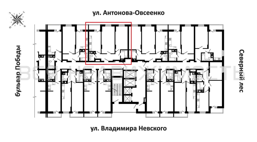 2-комнатная квартира, 62.54кв.м - изображение 1