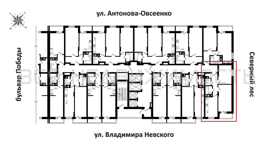 2-комнатная квартира, 54.79кв.м - изображение 1