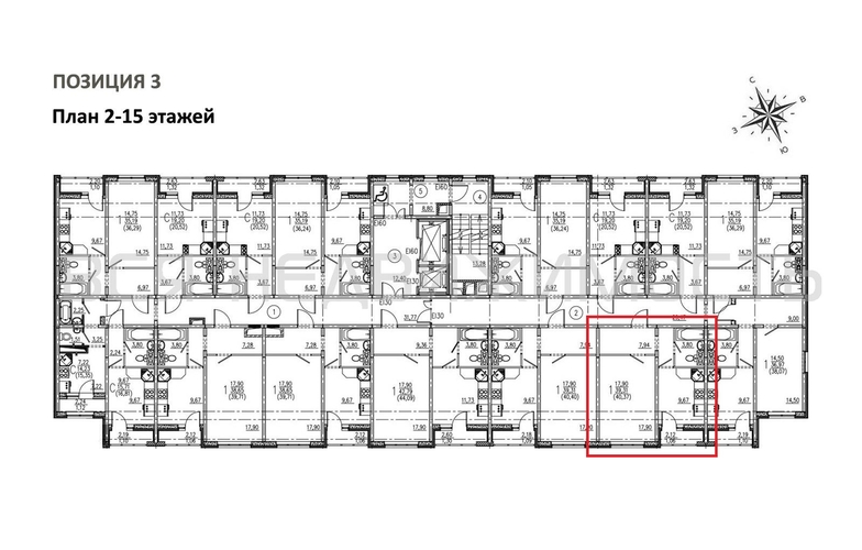 1-комнатная квартира, 40.37кв.м - изображение 1
