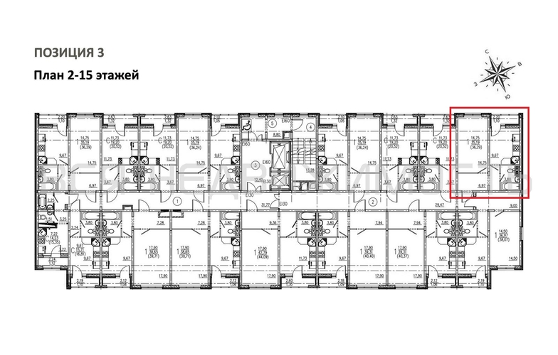 1-комнатная квартира, 36.29кв.м - изображение 1