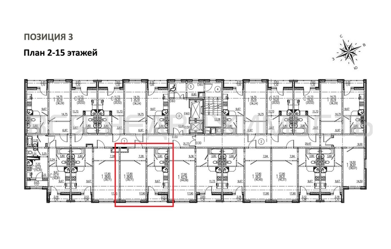 1-комнатная квартира, 39.71кв.м - изображение 1