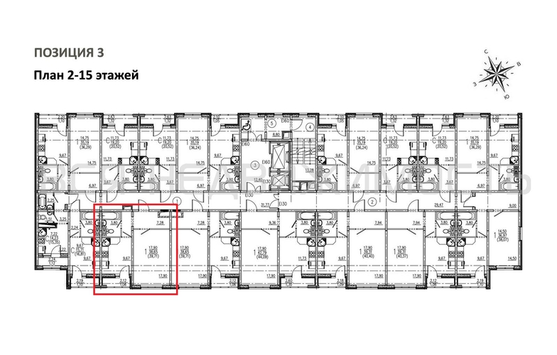 1-комнатная квартира, 39.71кв.м - изображение 1