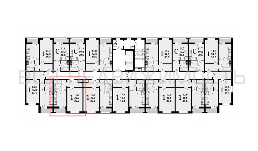 1-комнатная квартира, 39кв.м - изображение 1