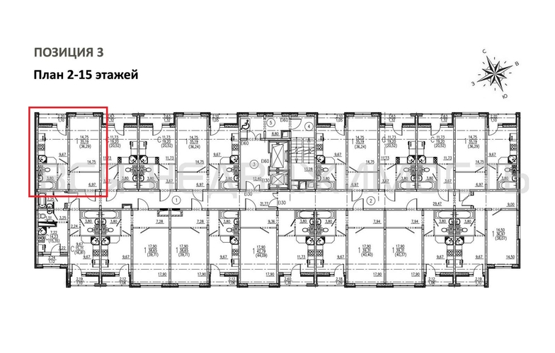 1-комнатная квартира, 36.29кв.м - изображение 1