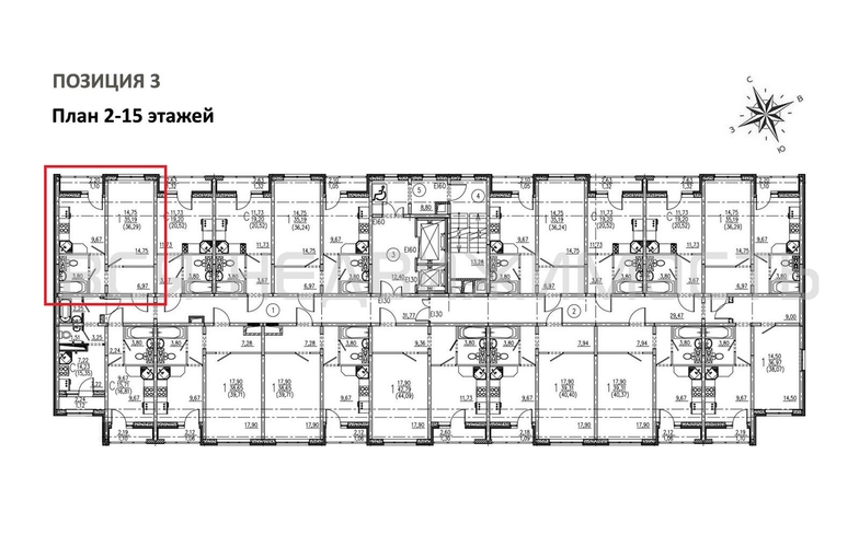 1-комнатная квартира, 36.29кв.м - изображение 1