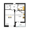 1-комнатная квартира, 39.7кв.м - изображение 1 1-комнатная квартира, 39.7кв.м - изображение 1