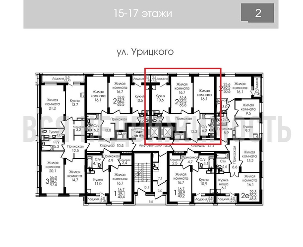 2-комнатная квартира, 64.8кв.м - изображение 1