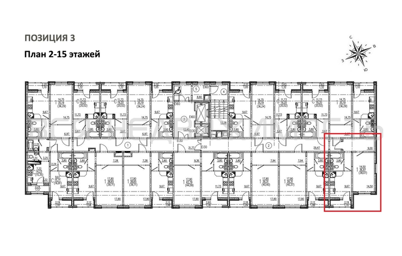 1-комнатная квартира, 38.07кв.м - изображение 1