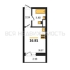 квартира-студия, 16,81кв.м. - изображение 1