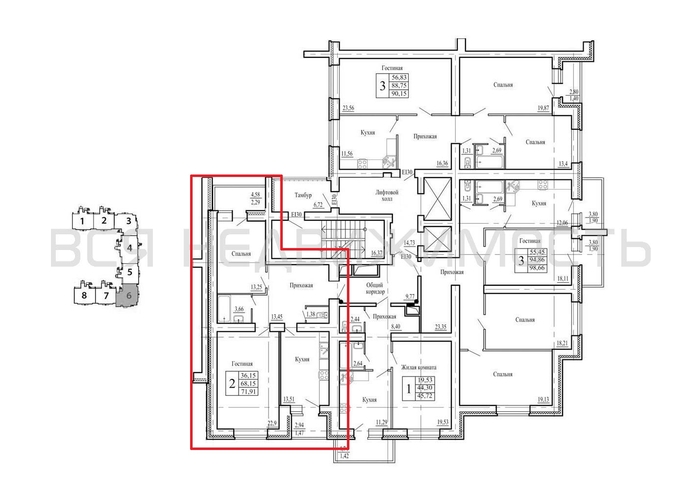 2-комнатная квартира, 71.8кв.м - изображение 1