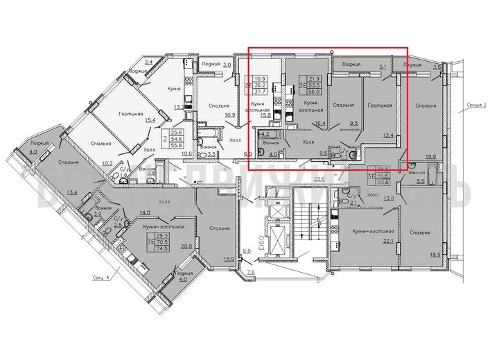 2-комнатная квартира, 56кв.м - изображение 1