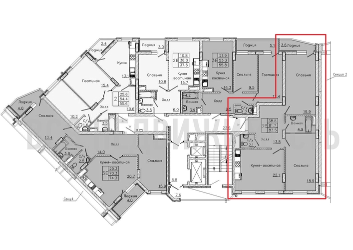 2-комнатная квартира, 83.5кв.м - изображение 1