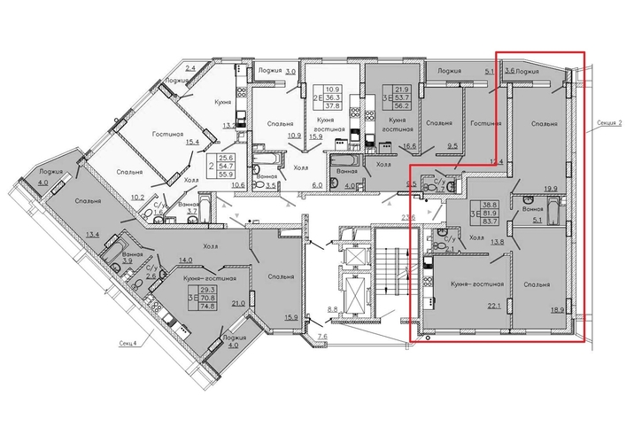 2-комнатная квартира, 83.8кв.м - изображение 1