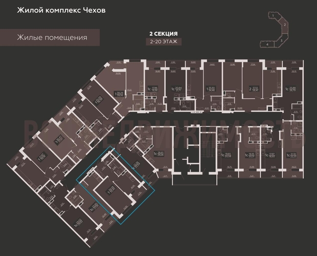 1-комнатная квартира, 35.45кв.м - изображение 1