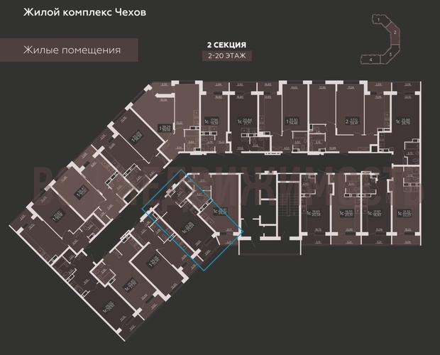 квартира-студия, 23,04кв.м. - изображение 1