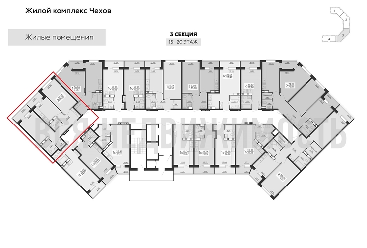 2-комнатная квартира, 57.15кв.м - изображение 1