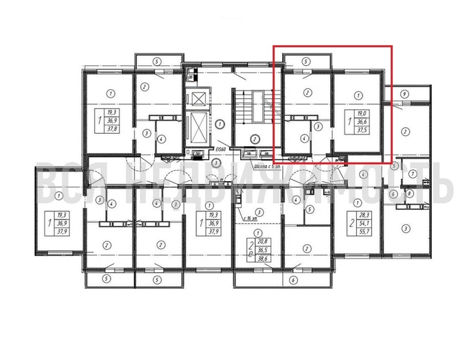 1-комнатная квартира, 37.5кв.м - изображение 1