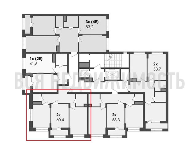 2-комнатная квартира, 60.4кв.м - изображение 1