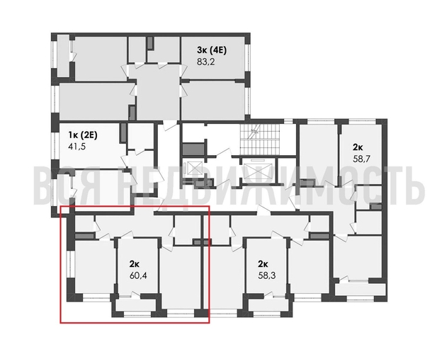 2-комнатная квартира, 60.4кв.м - изображение 1