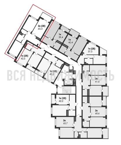 2-комнатная квартира, 65.3кв.м - изображение 1