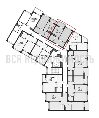 1-комнатная квартира, 40.4кв.м - изображение 1