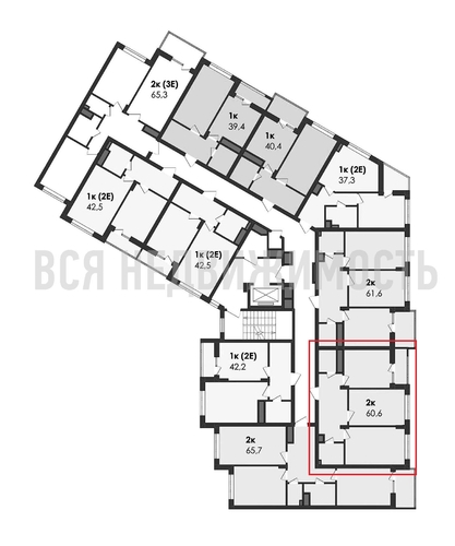 2-комнатная квартира, 60.6кв.м - изображение 1