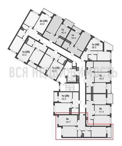 2-комнатная квартира, 64.7кв.м - изображение 1