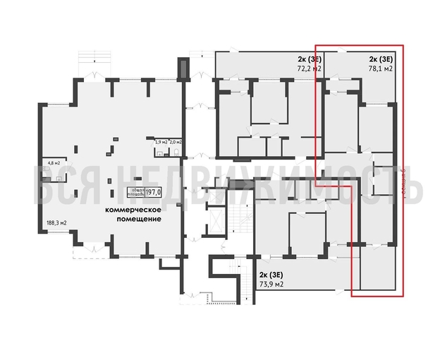 2-комнатная квартира, 78.1кв.м - изображение 1