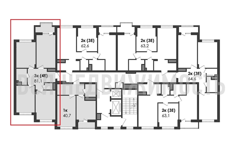 3-комнатная квартира, 81.1кв.м - изображение 1