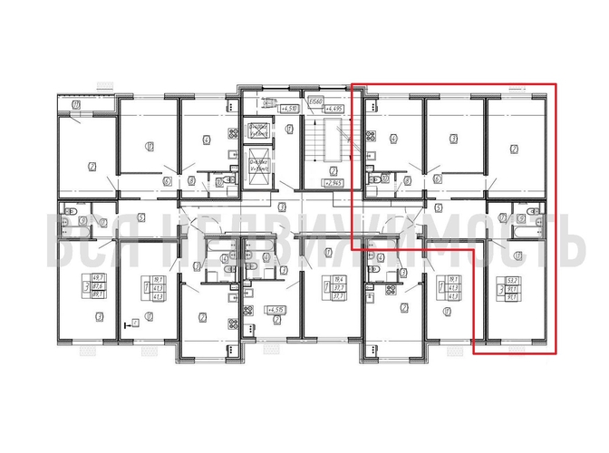 3-комнатная квартира, 91.1кв.м - изображение 1