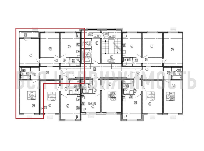 3-комнатная квартира, 89.1кв.м - изображение 1