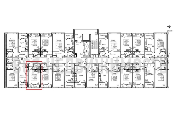 квартира-студия, 21,1кв.м. - изображение 1