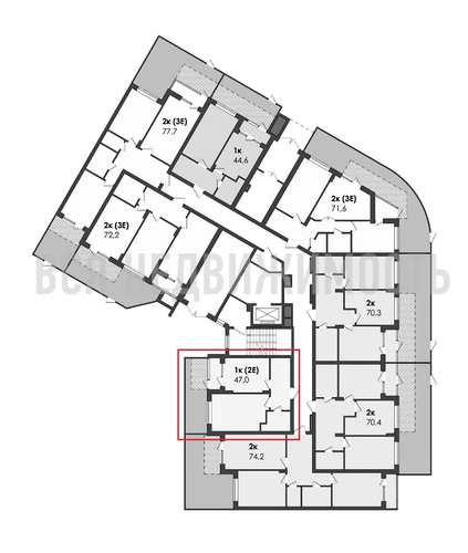 1-комнатная квартира, 47кв.м - изображение 1