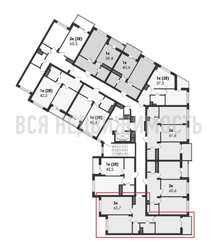 2-комнатная квартира, 65.7кв.м - изображение 1