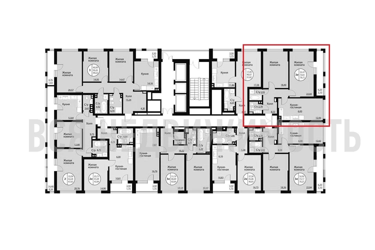 2-комнатная квартира, 76.71кв.м - изображение 1