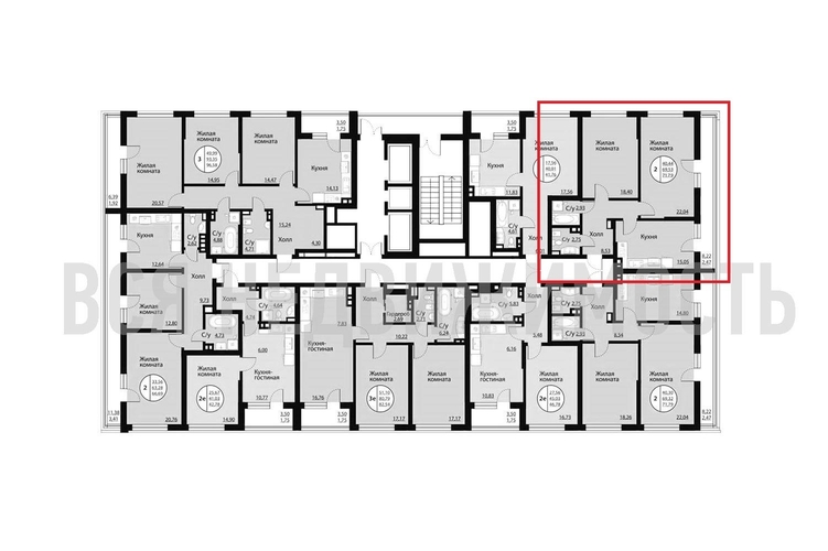 2-комнатная квартира, 72.17кв.м - изображение 1