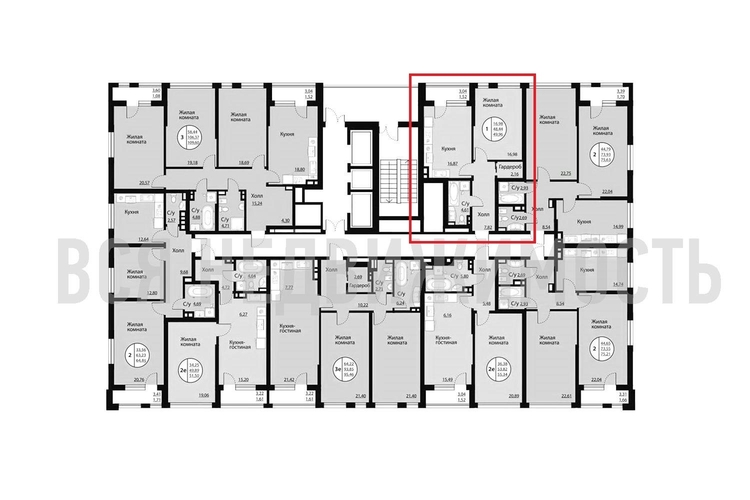 1-комнатная квартира, 49.96кв.м - изображение 1