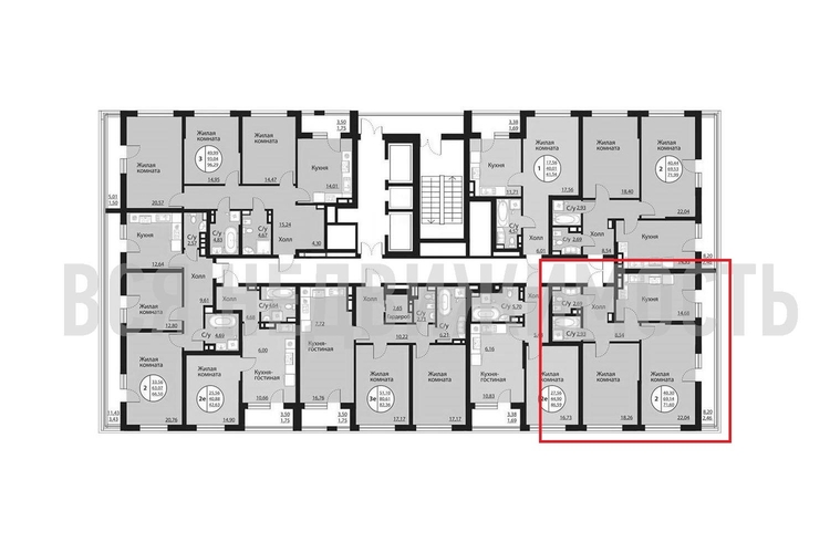 2-комнатная квартира, 71.6кв.м - изображение 1
