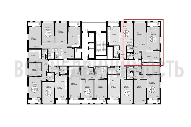 2-комнатная квартира, 75.58кв.м - изображение 1