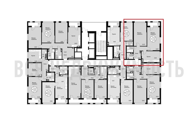 2-комнатная квартира, 75.58кв.м - изображение 1
