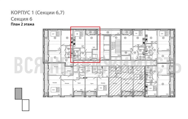 1-комнатная квартира, 50.3кв.м - изображение 1