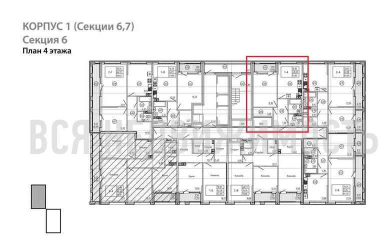 1-комнатная квартира, 51.03кв.м - изображение 1