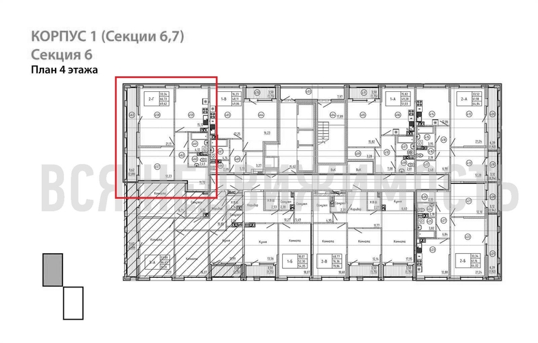 2-комнатная квартира, 69.62кв.м - изображение 1