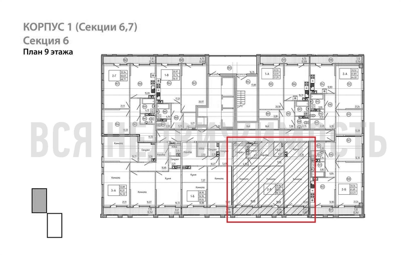 2-комнатная квартира, 88.71кв.м - изображение 1