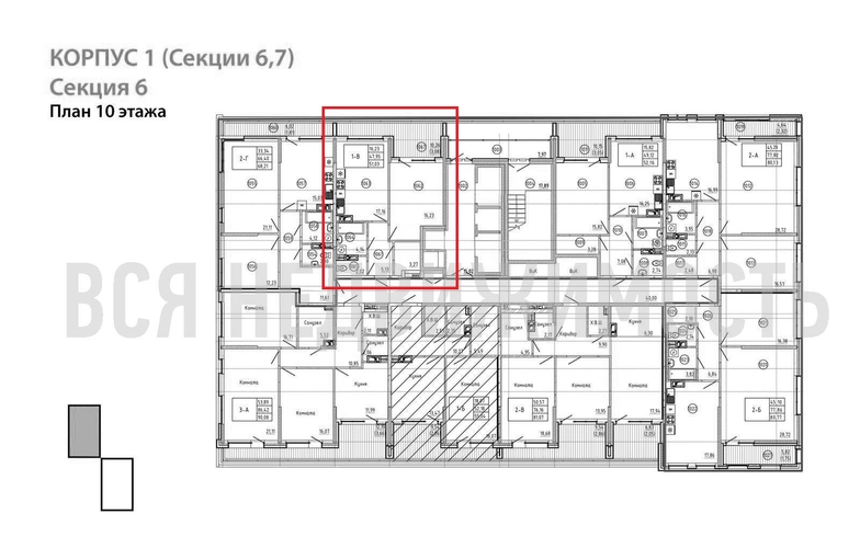 1-комнатная квартира, 51.03кв.м - изображение 1