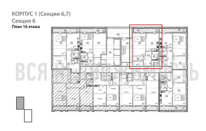 1-комнатная квартира, 57кв.м - изображение 1