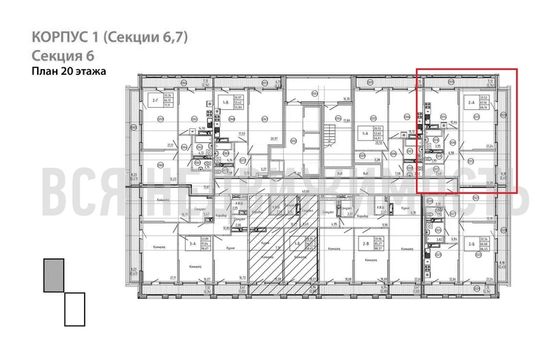 2-комнатная квартира, 66.14кв.м - изображение 1
