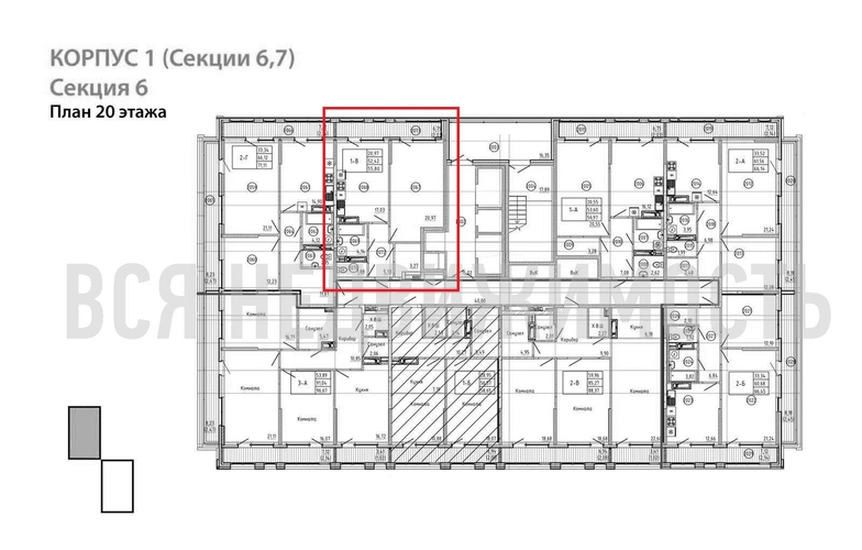 1-комнатная квартира, 55.8кв.м - изображение 1