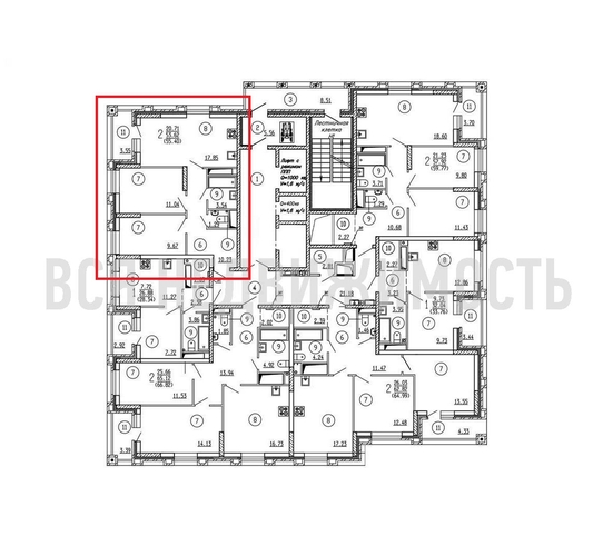 2-комнатная квартира, 55.4кв.м - изображение 1