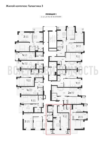 1-комнатная квартира, 38.2кв.м - изображение 1